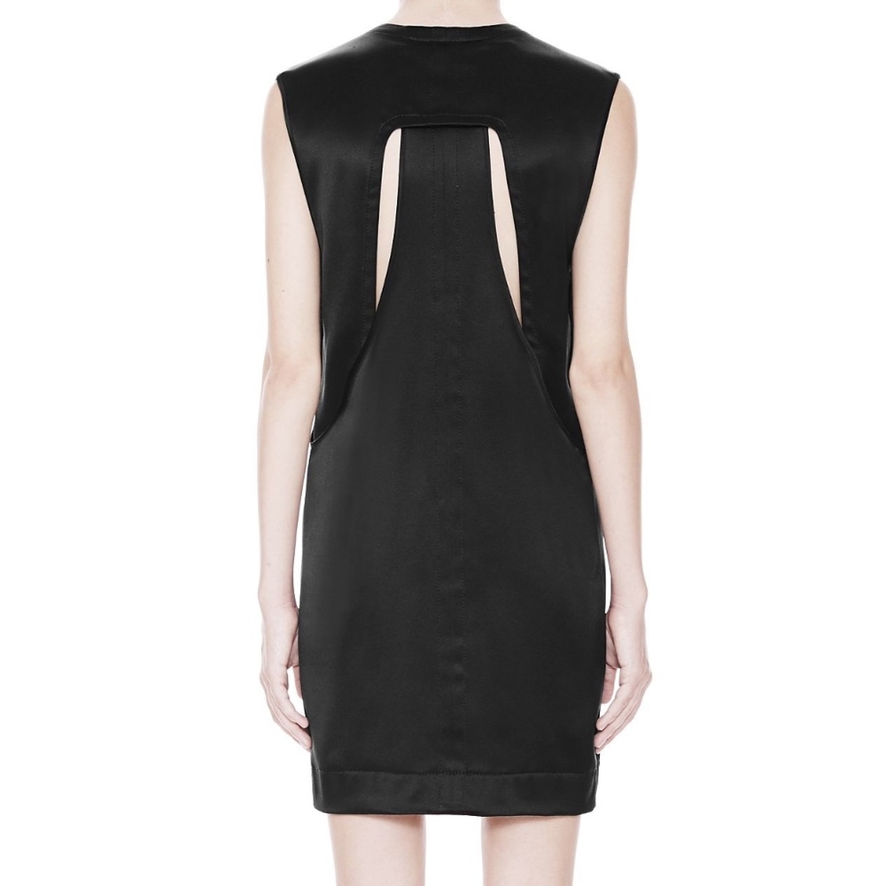 Helmut Lang Black Mere Silk Cutout Dress